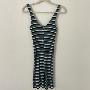 Striped button up dress